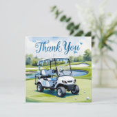 Thema Golf Baby Shower Boy Dankeskarte (Stehend Vorderseite)