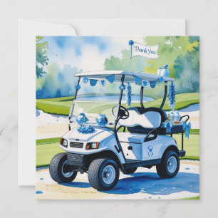 Thema Golf Baby Shower Boy Dankeskarte