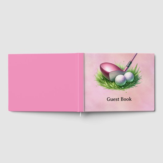 Thema Golf Pink Gästebuch (Voll)