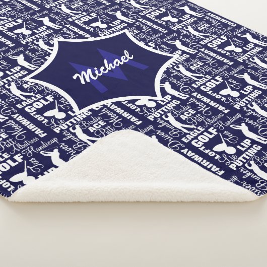 Thema Golf Player Cool Mit Monogramm Sherpadecke (3/4)