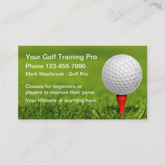 Thema Golf Training Business Cards Visitenkarte (Vorderseite)