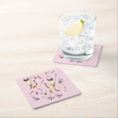 Thema "Golf Woman für Junggeselinnen-Abschied" Rechteckiger Pappuntersetzer (Vor Ort)