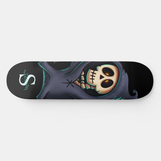 Thema Gothic Skull Monogram Skateboard (Horizontal)