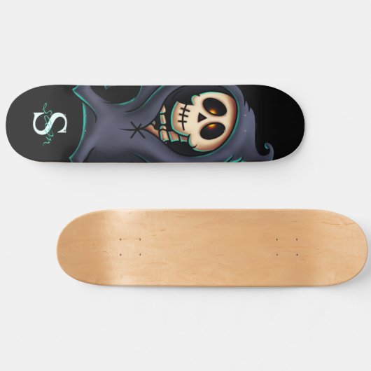 Thema Gothic Skull Monogram Skateboard (Horizontal)
