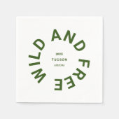 Thema "Grünes Camping im Wald" Serviette (Vorderseite)