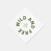 Thema "Grünes Camping im Wald" Serviette (Ecke)