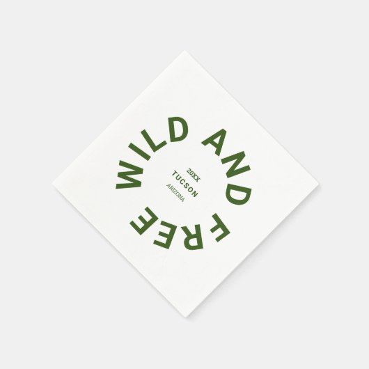 Thema "Grünes Camping im Wald" Serviette (Ecke)