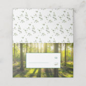 Thema "Grünes Wald" Platzkarte (Außenseite Aufgefaltet)