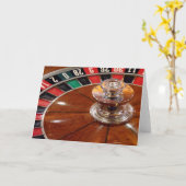 Thema-Grußkarte des Rouletterad-Kasinos spielende Karte (Gelbe Blume)