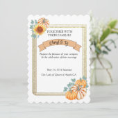 Thema Hochzeit im Herbst Einladung (Stehend Vorderseite)