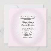 Thema Hochzeit mit dem Fahrrad Rosa Einladung (Rückseite)