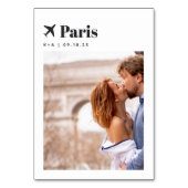 Thema Hochzeit Zielort Foto & Name Tischnummer (Rückseite)