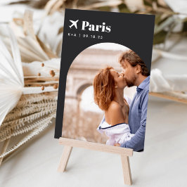 Thema Hochzeit Zielort Foto & Name Tischnummer