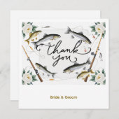 Thema Hochzeitsfeiern für Angelfreunde Dankeskarte (Vorne/Hinten)