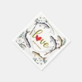 Thema Hochzeitsfeiern für Angelfreunde Serviette (Ecke)