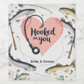 Thema Hochzeitsfeiern für Angelfreunde Weinetikett (Einzelnes Label)