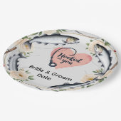 Thema Hochzeitsfischerei für Angelfreunde Pappteller (Schrägansicht)