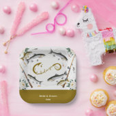 Thema Hochzeitsfischerei für Angelliebhaber Papier Pappteller (Party)