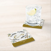 Thema Hochzeitsfischerei für Angelliebhaber Papier Rechteckiger Pappuntersetzer (Vor Ort)