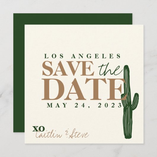 Thema Hochzeitswüste Save The Date (Vorne/Hinten)