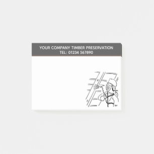 Thema "Holzschutz" - Cartoon zur Personalisierung Post-it Klebezettel