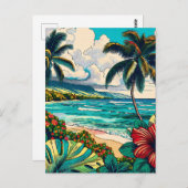 Thema hübsche Hawaiianische Insel | BEHALTEND TOUC Postkarte (Vorne/Hinten)