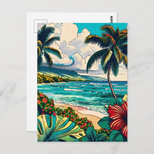 Thema hübsche Hawaiianische Insel | BEHALTEND TOUC Postkarte (Vorne/Hinten)