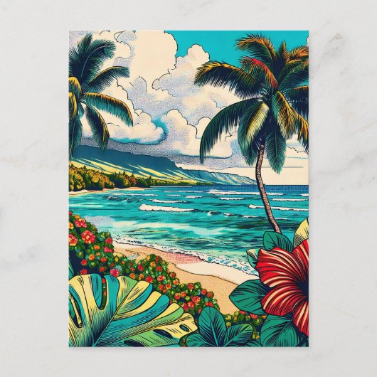Thema hübsche Hawaiianische Insel | BEHALTEND TOUC Postkarte (Vorderseite)