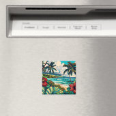Thema hübsche Hawaiianische Insel Magnet (In Situ (Geschirrspüler))