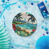 Thema hübsche Hawaiianische Insel Pappteller (Party)