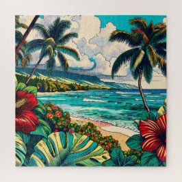 Thema hübsche Hawaiianische Insel Puzzle