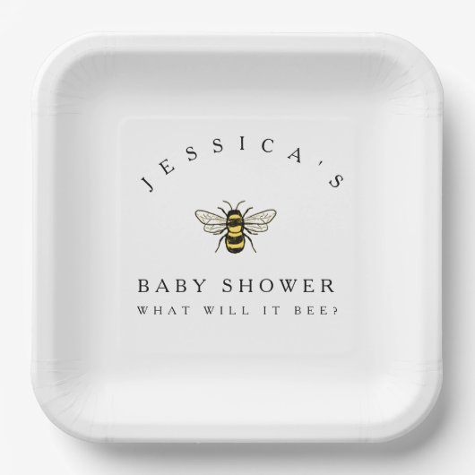 Thema "Humble Bee Baby Shooting" Pappteller (Vorderseite)
