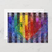 Thema I - Abstrakte Regenbogenweibchen Postkarte (Vorne/Hinten)