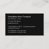 Thema "Kfz-Transport" Visitenkarte (Rückseite)