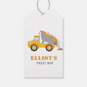 Thema "Kids Dump Truck Construction" Danke Geschenkanhänger (Rückseite)