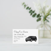 Thema klassischer Autovermietung oder Uber-Fahrer Visitenkarte (Stehend Vorderseite)