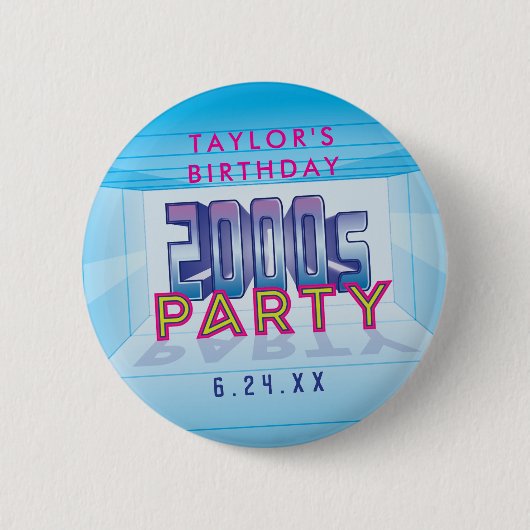 Thema-Knopf des Party-2000s Button (Vorderseite)
