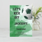 Thema künstlerischer Fußball Einladung (Stehend Vorderseite)