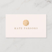 Thema Küste Sand Dollar Pastel Pink Visitenkarte (Vorderseite)