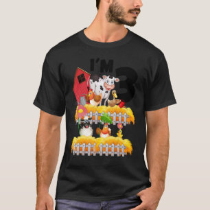 Thema Landtiere 3. Geburtstag Ich bin 3 Jahre alt  T-Shirt