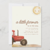 Thema Landwirtschaft Kinderdusche mit Tiere Einlad Einladung (Vorderseite)