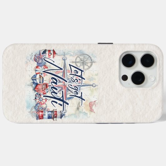 Thema "Let's Get Nauti" für das Küstenschiff Case-Mate iPhone Hülle (Rückseite (Horizontal))