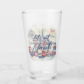 Thema "Let's Get Nauti" für das Küstenschiff Glas (Vorderseite)