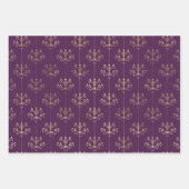 Thema lila und Gold Paris Geschenkpapier Set (Vorderseite 3)