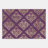 Thema lila und Gold Paris Geschenkpapier Set (Vorderseite 2)