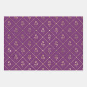 Thema lila und Gold Paris Geschenkpapier Set (Vorderseite 3)