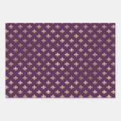 Thema lila und Gold Paris Geschenkpapier Set (Vorderseite 3)