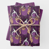 Thema lila und Gold Paris Geschenkpapier Set (Beispiel)