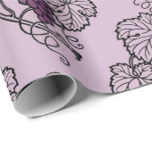 Thema lila Wein und Wein Geschenkpapier (Rolleneckpunkt)
