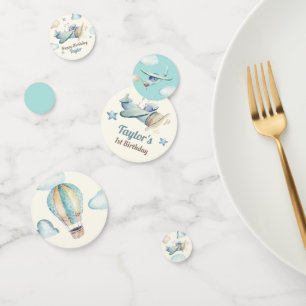 Thema Luftfahrt Kindermädchen Geburtstag Konfetti